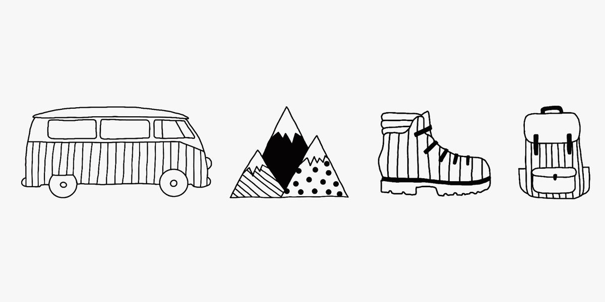 Autoaufkleber Mountain mit Bergmotiven für deinen Van oder