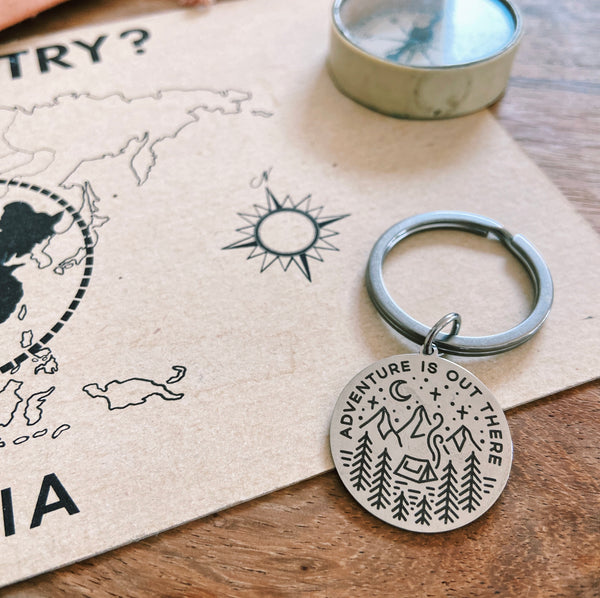 Schlüsselanhänger "Adventure" für Camping, Vanlife und Abenteuer