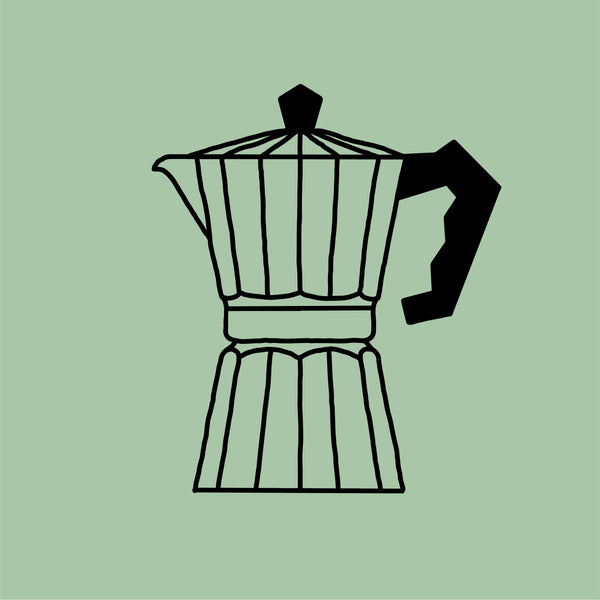 Autoaufkleber "Kaffeekocher" schwarz