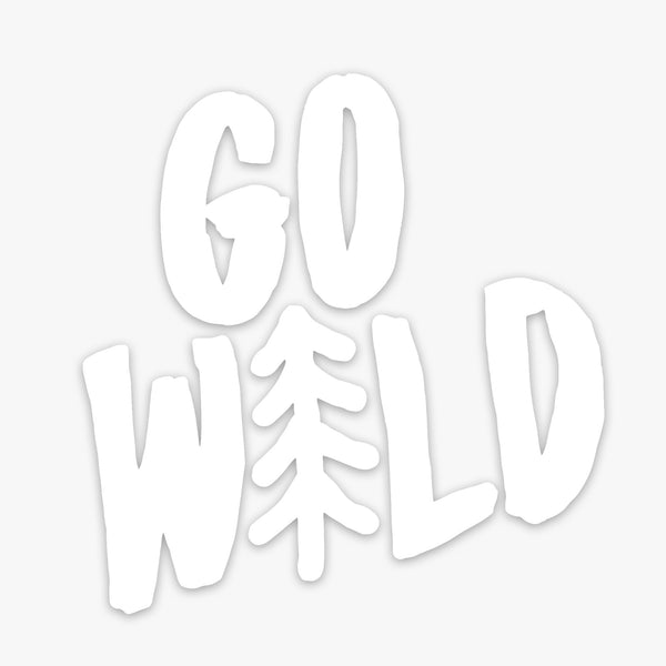 Autoaufkleber "Go Wild" weiss